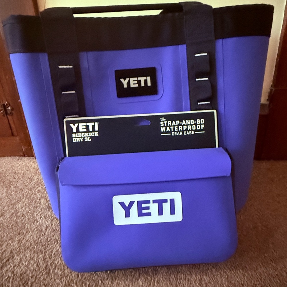 YETI Purple Dry Tote with Gear Case